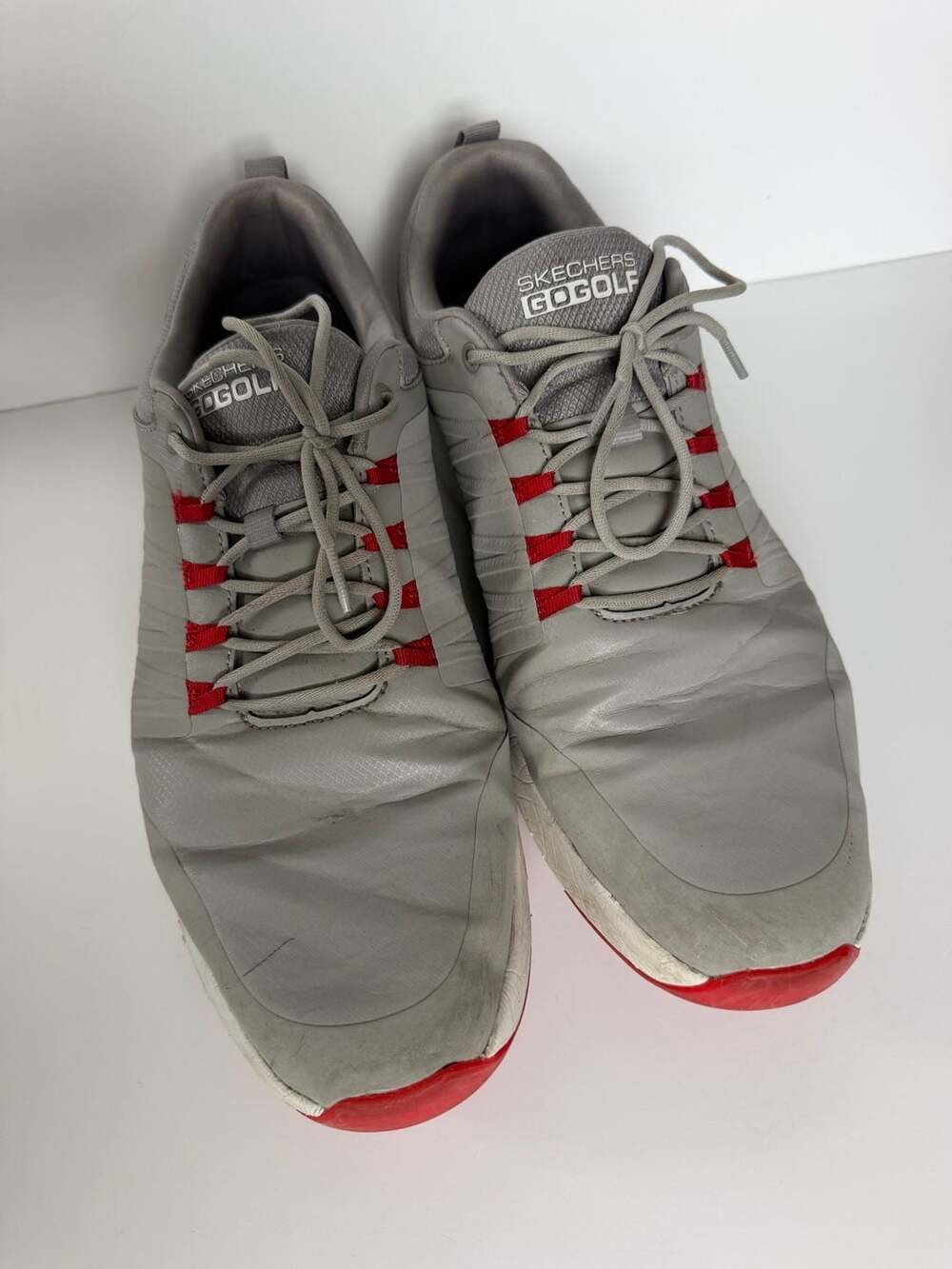 Skechers Go Golf Elite 4 Victory Spikeless Golf Shoes Grey/Red Size 13